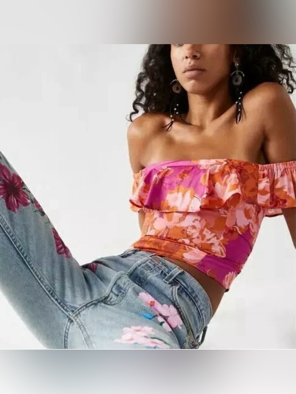 Free People Mimi Off-the-Shoulder Crop Top | NWT!